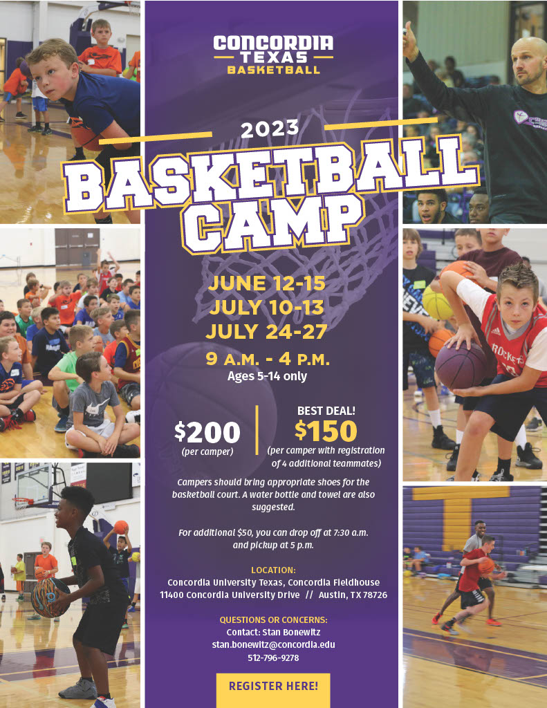 Concordia, Texas Men's Basketball Camps Austin, Texas